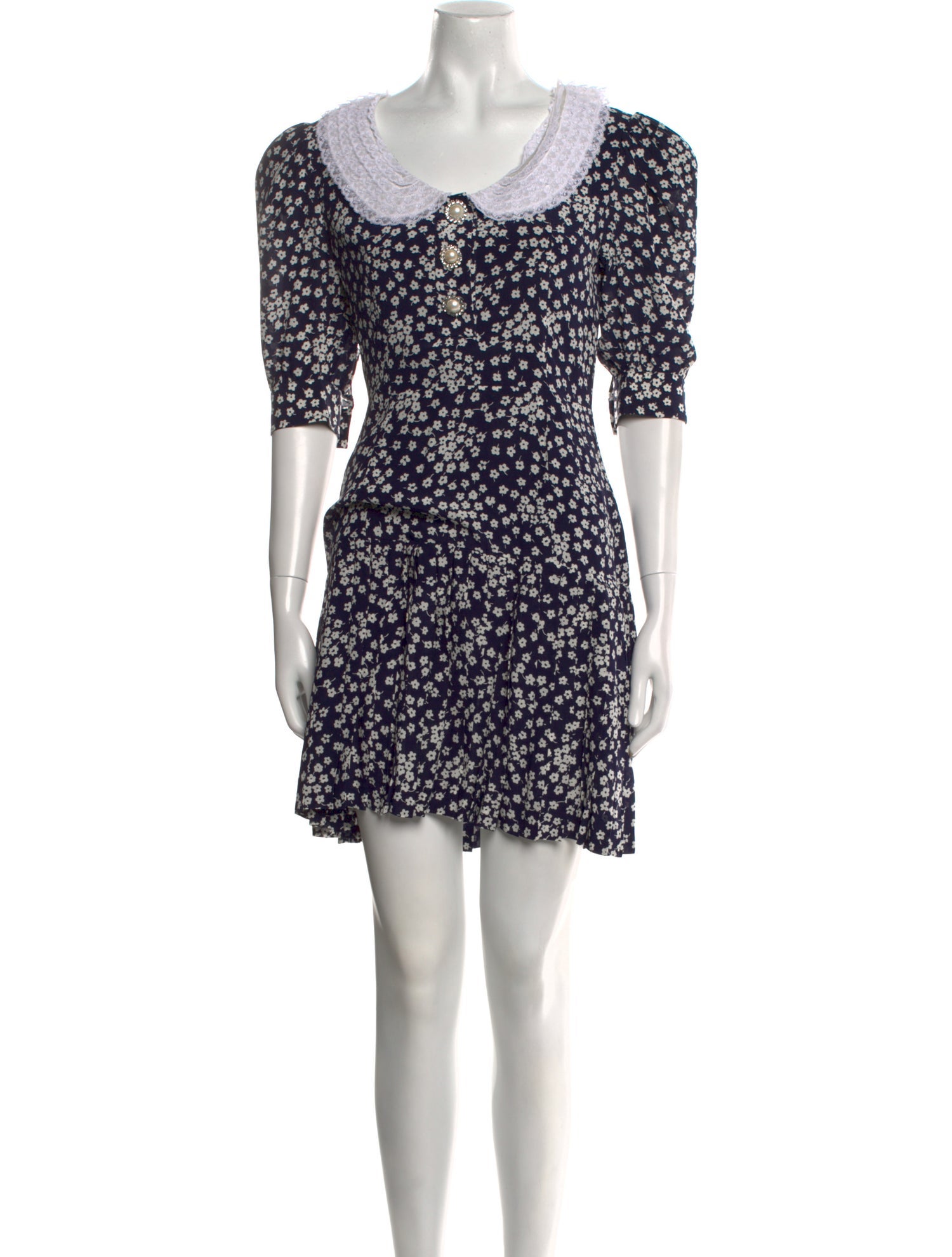 Alessandra Rich Silk Mini Dress