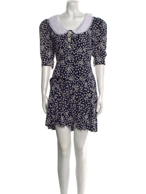 Alessandra Rich Silk Mini Dress