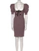 Alessandra Rich Virgin Wool Knee-Length Dress