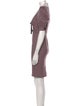 Alessandra Rich Virgin Wool Knee-Length Dress