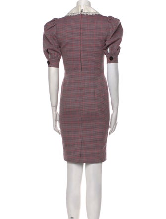 Alessandra Rich Virgin Wool Knee-Length Dress