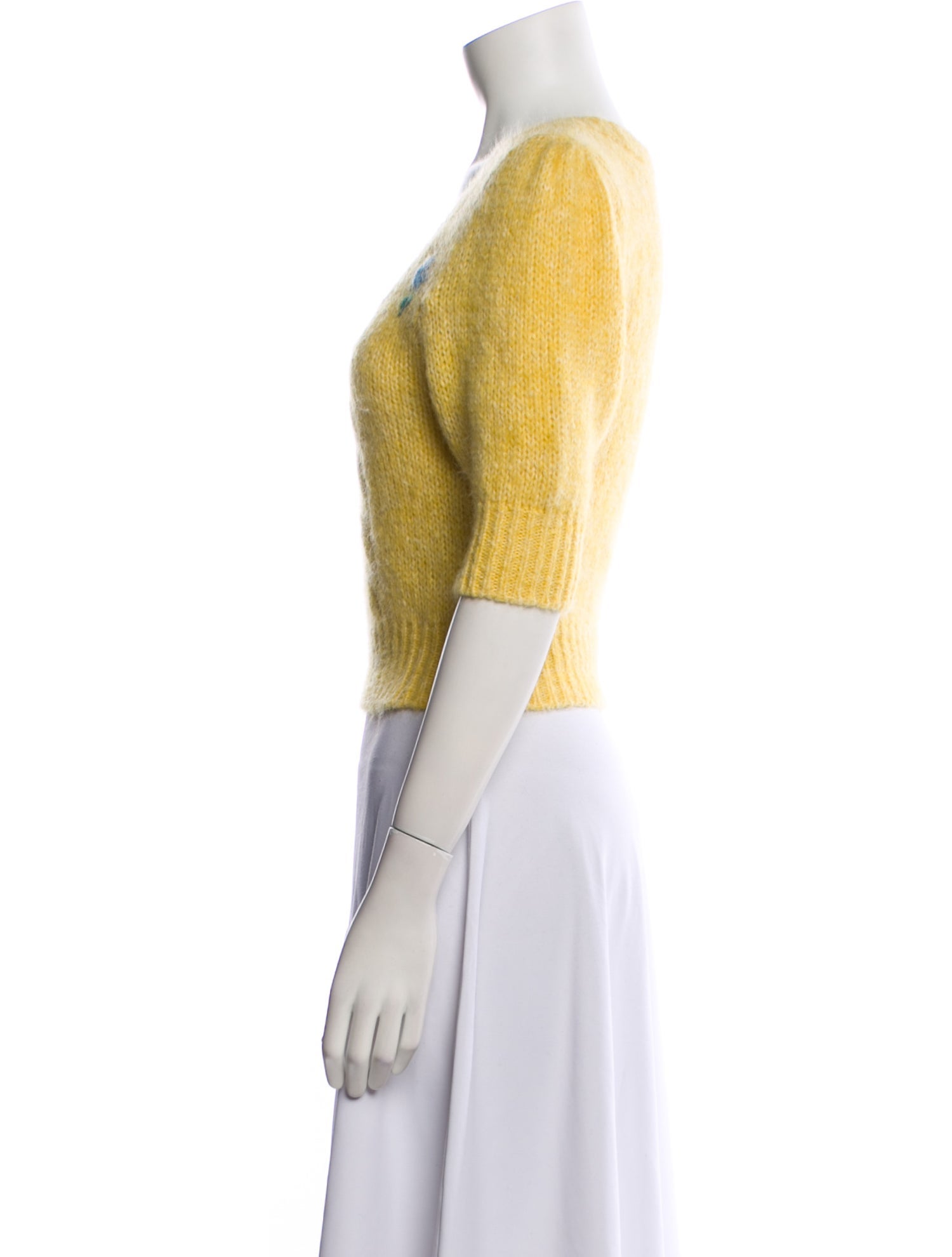 Alessandra Rich Printed Scoop Neck Sweater