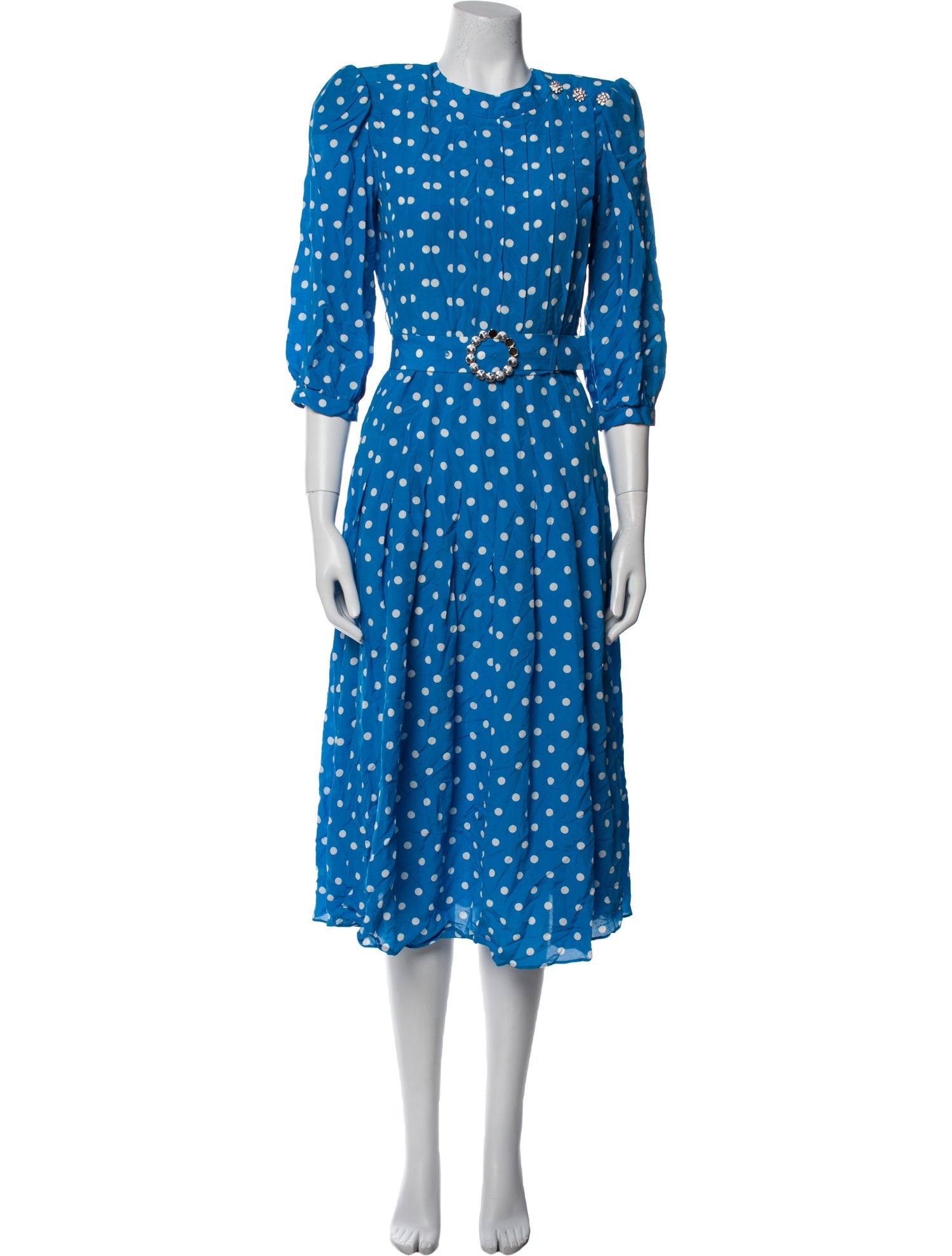 Alessandra Rich Silk Midi Length Dress