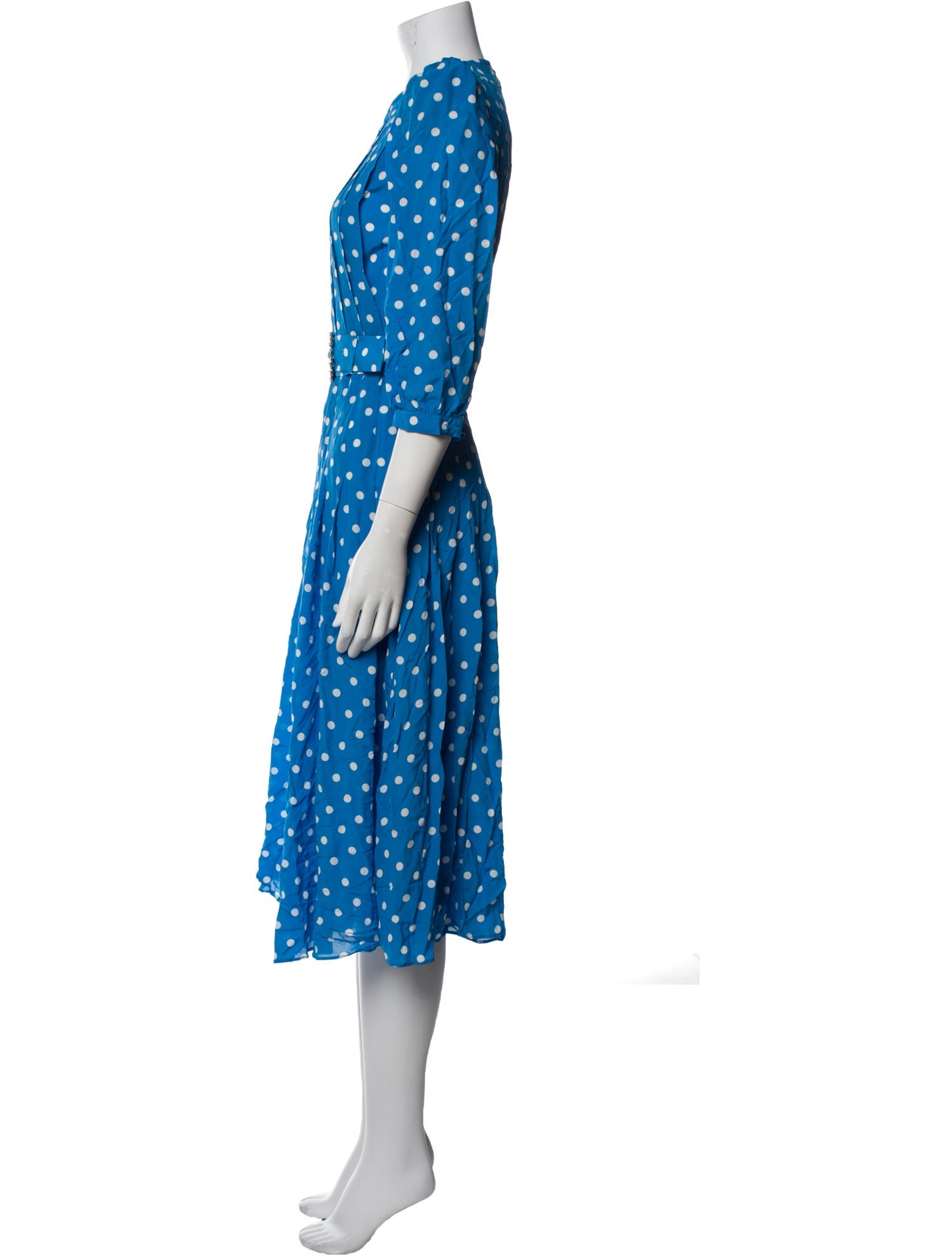 Alessandra Rich Silk Midi Length Dress