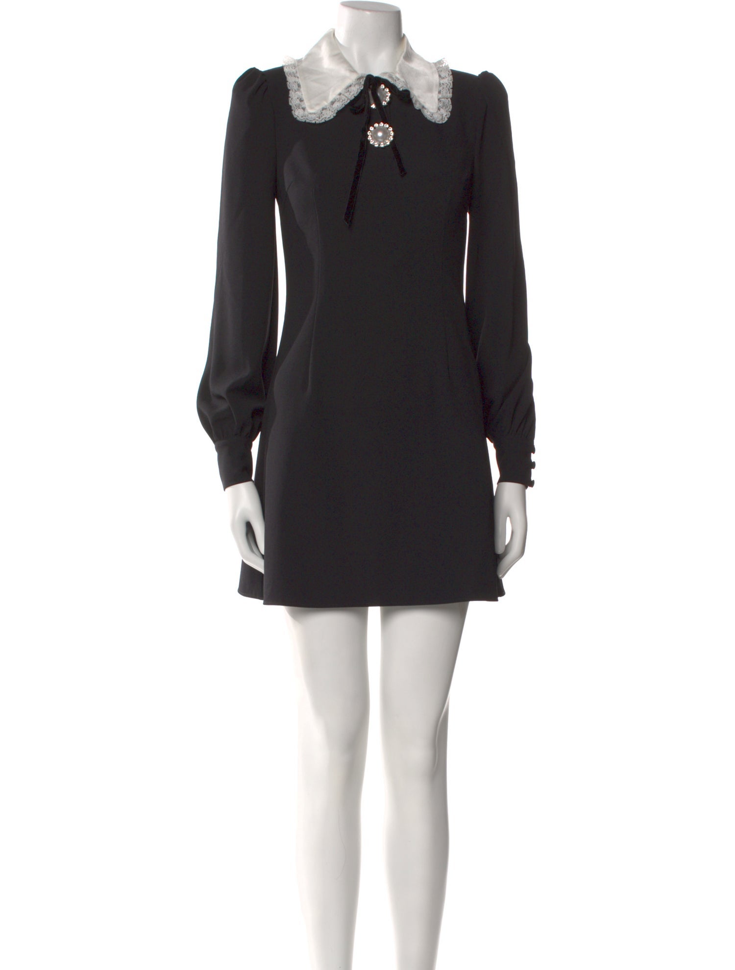 Alessandra Rich Virgin Wool Mini Dress