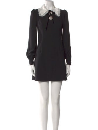 Alessandra Rich Virgin Wool Mini Dress