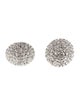 Alessandra Rich Crystal Encrusted Dome Earclip Earrings
