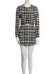 Alessandra Rich Plaid Print Skirt Suit