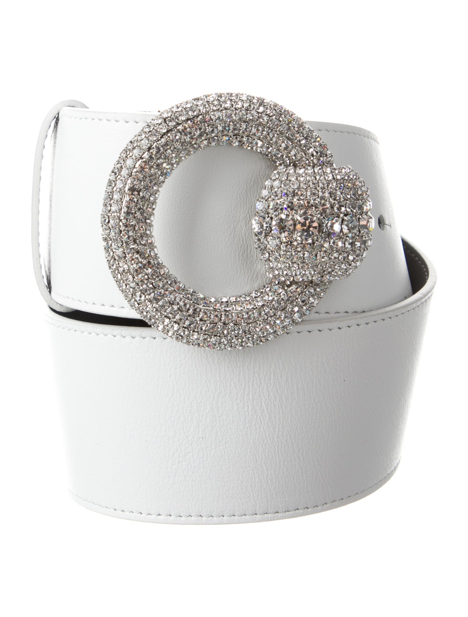 Alessandra Rich Wide Leather Waist Belt