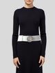 Alessandra Rich Wide Leather Waist Belt
