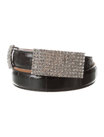 Alessandra Rich Skinny Leather Belt