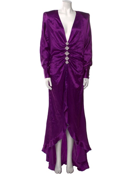 Alessandra Rich Silk Long Dress