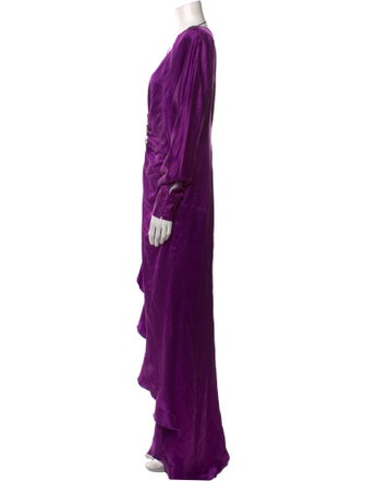 Alessandra Rich Silk Long Dress