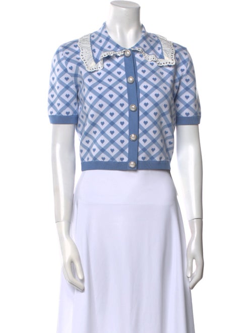 Alessandra Rich Printed Crew Neck Sweater