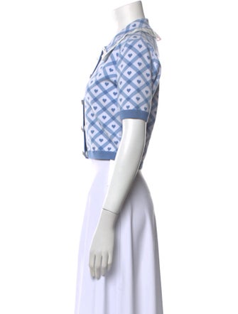 Alessandra Rich Printed Crew Neck Sweater