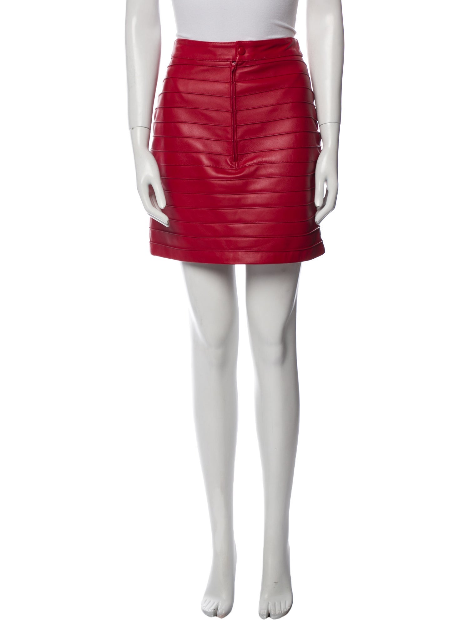 Alessandra Rich Lamb Leather Mini Skirt