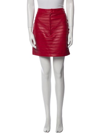 Alessandra Rich Lamb Leather Mini Skirt