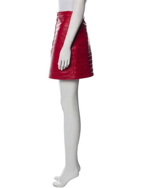 Alessandra Rich Lamb Leather Mini Skirt