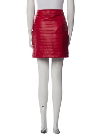 Alessandra Rich Lamb Leather Mini Skirt