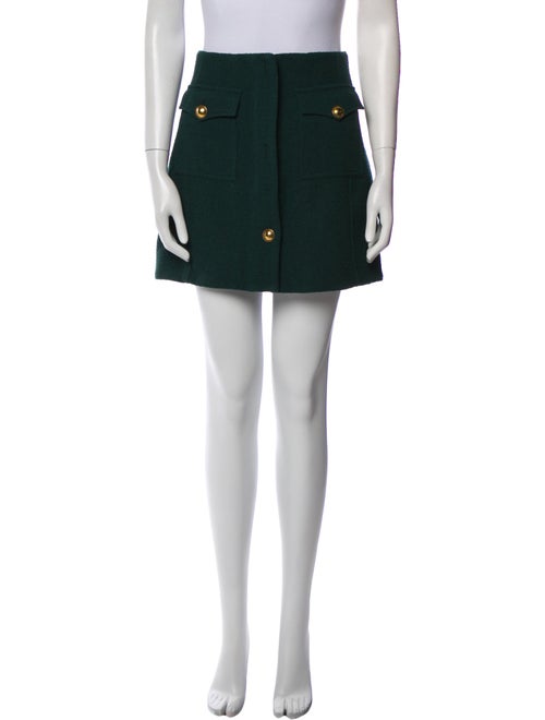 Alessandra Rich Virgin Wool Mini Skirt