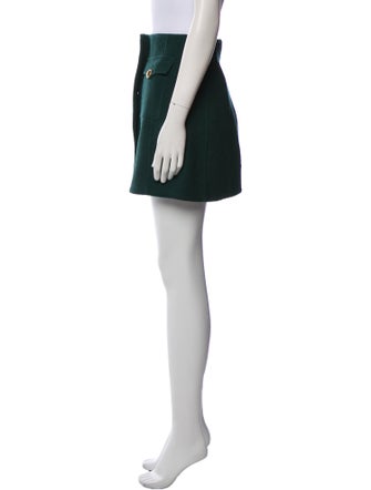 Alessandra Rich Virgin Wool Mini Skirt