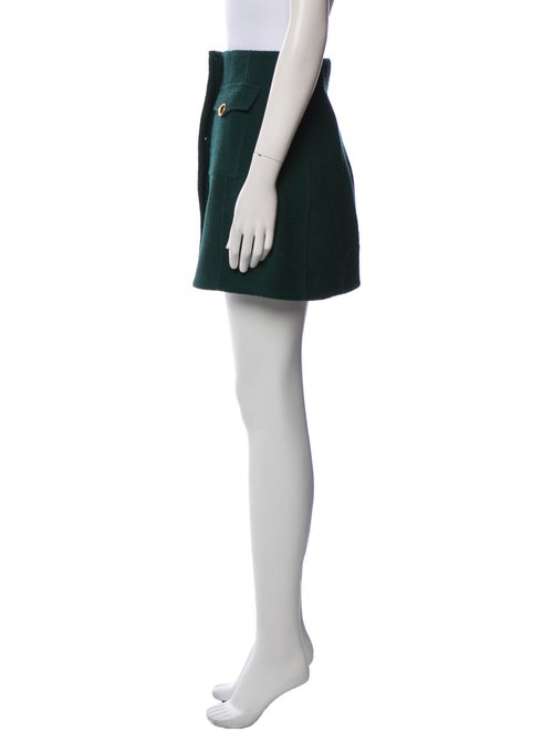 Alessandra Rich Virgin Wool Mini Skirt
