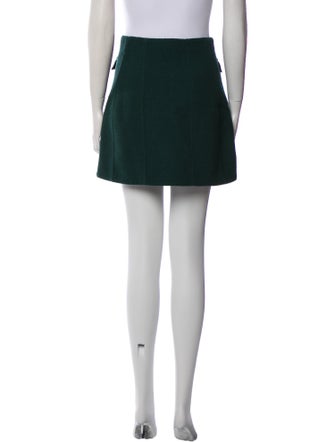 Alessandra Rich Virgin Wool Mini Skirt