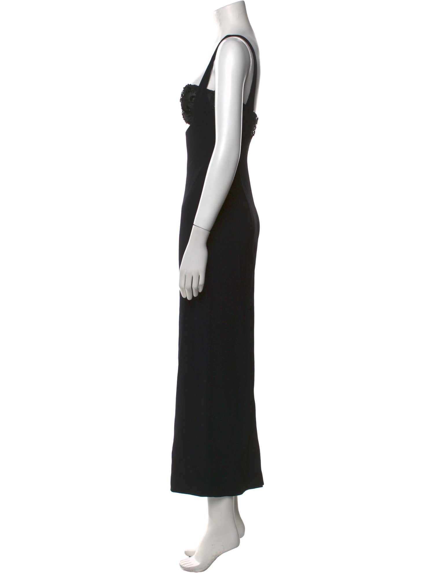 Alessandra Rich Square Neckline Long Dress