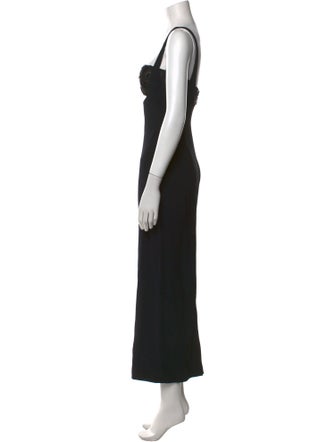 Alessandra Rich Square Neckline Long Dress