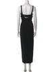 Alessandra Rich Square Neckline Long Dress