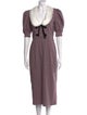 Alessandra Rich Virgin Wool Long Dress