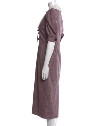 Alessandra Rich Virgin Wool Long Dress