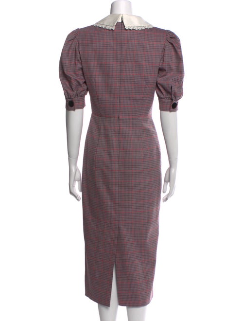 Alessandra Rich Virgin Wool Long Dress