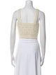 Alessandra Rich Alpaca Square Neckline Crop Top