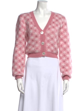 Alessandra Rich Mohair Tie-Dye Print Sweater