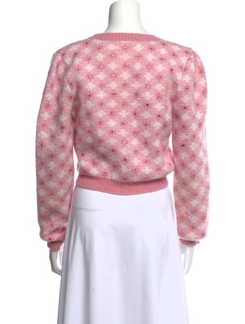 Alessandra Rich Mohair Tie-Dye Print Sweater