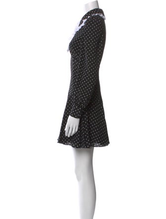 Alessandra Rich Polka Dot Print Mini Dress