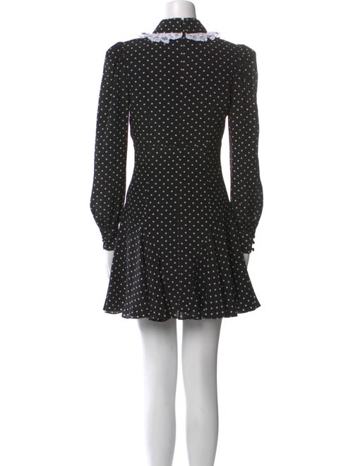 Alessandra Rich Polka Dot Print Mini Dress