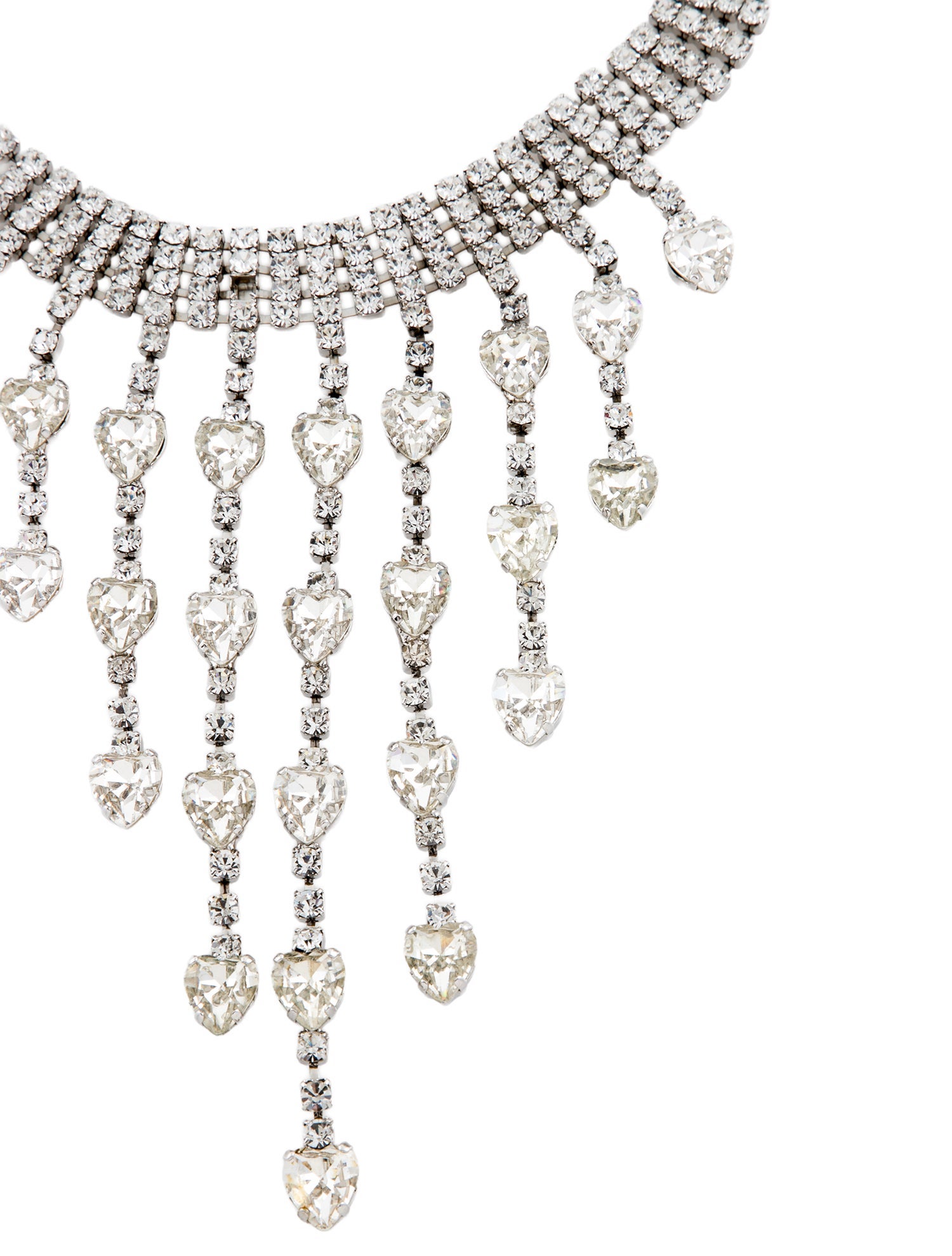 Alessandra Rich Crystal Heart Choker Necklace