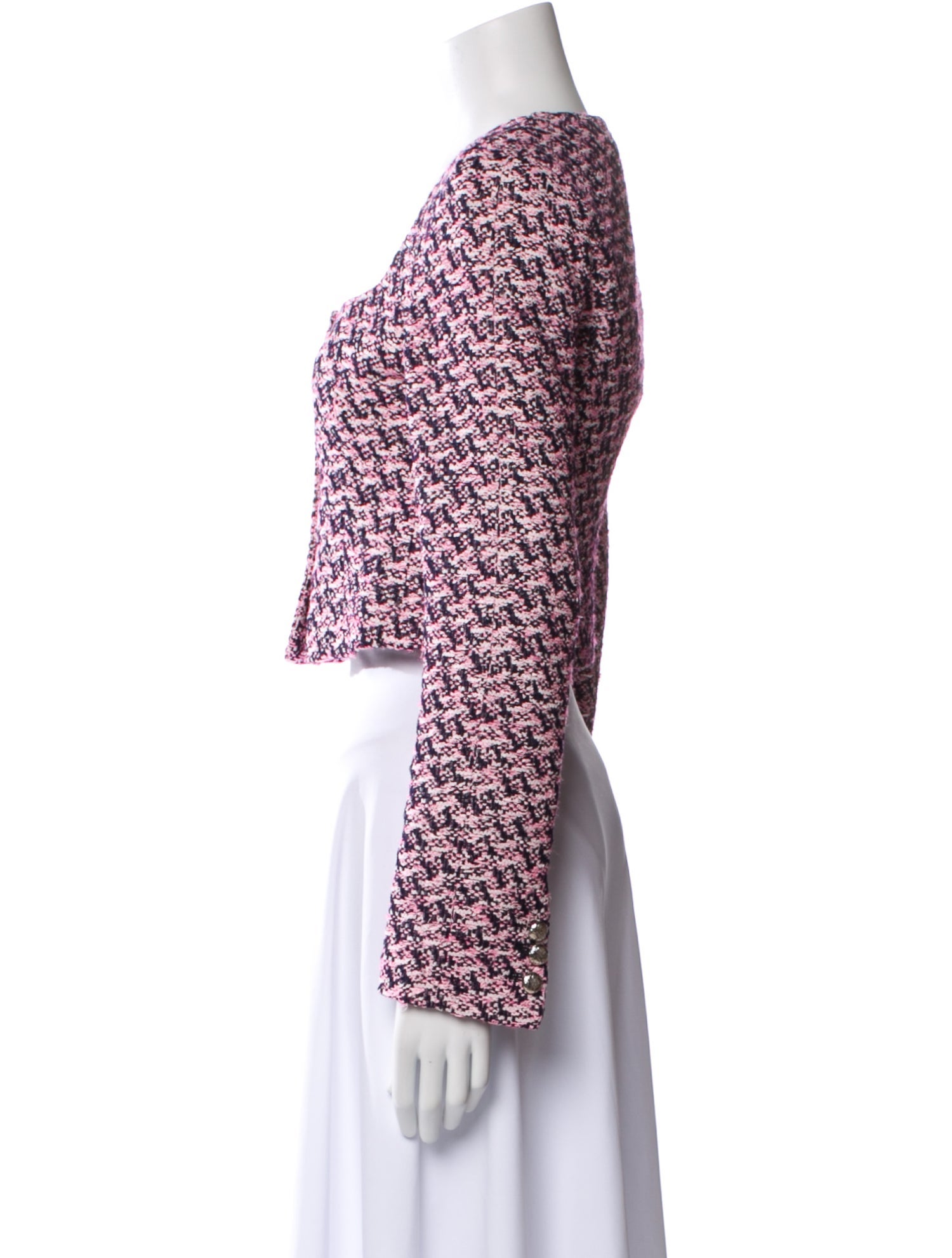 Alessandra Rich Printed Square Neckline Crop Top w/ Tags