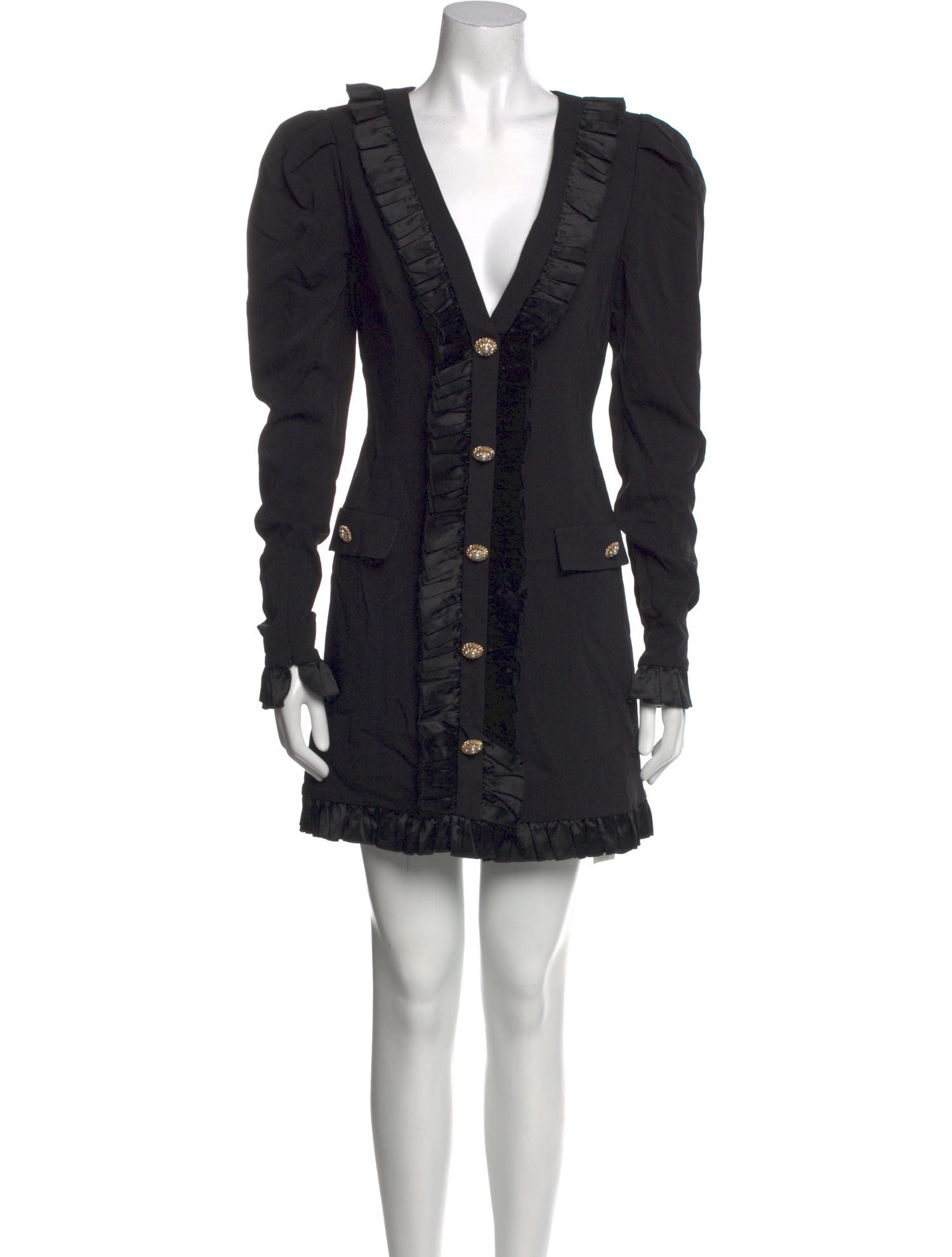 Alessandra Rich V-Neck Mini Dress