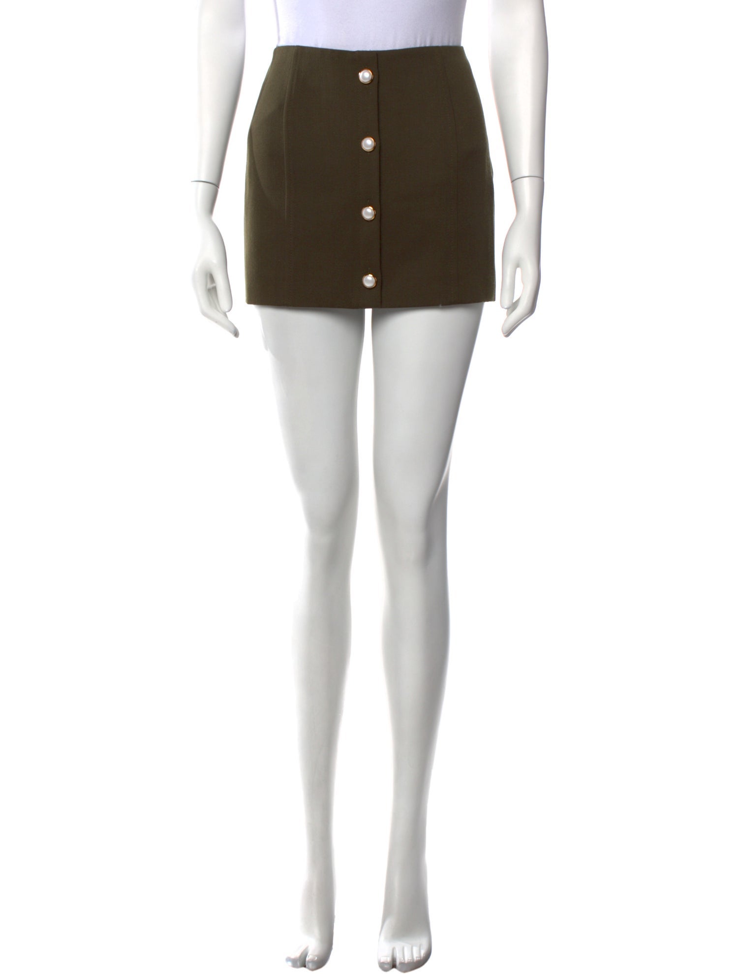 Alessandra Rich Virgin Wool Mini Skirt w/ Tags