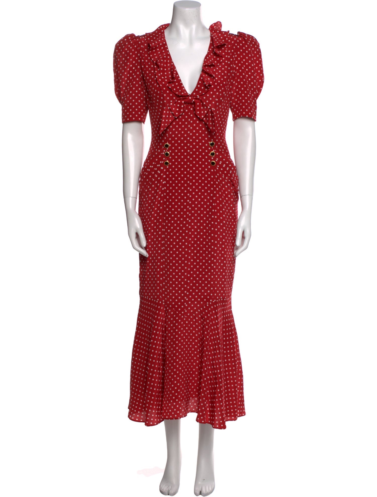 Alessandra Rich Silk Long Dress w/ Tags