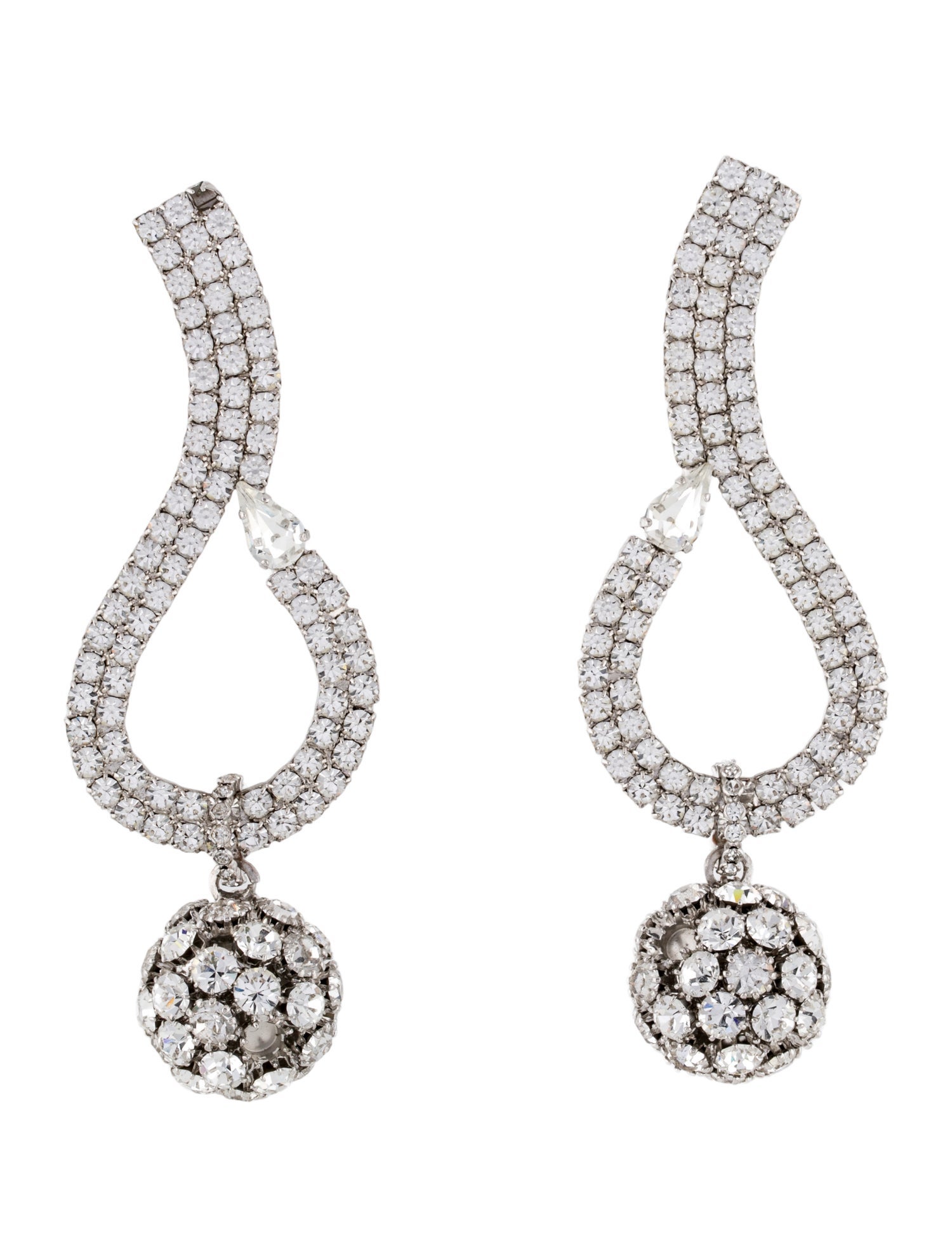 Alessandra Rich Crystal Clip-On Chandelier Earrings
