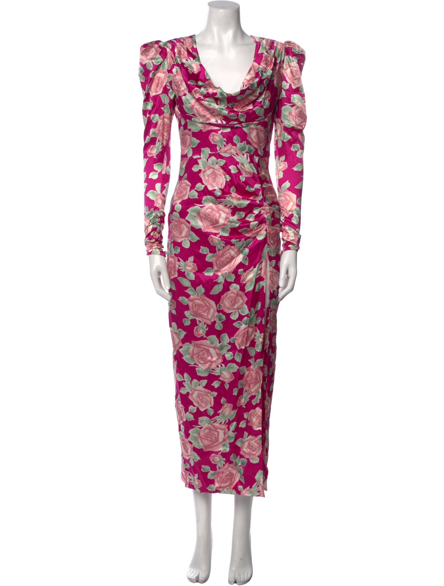 Alessandra Rich Silk Long Dress