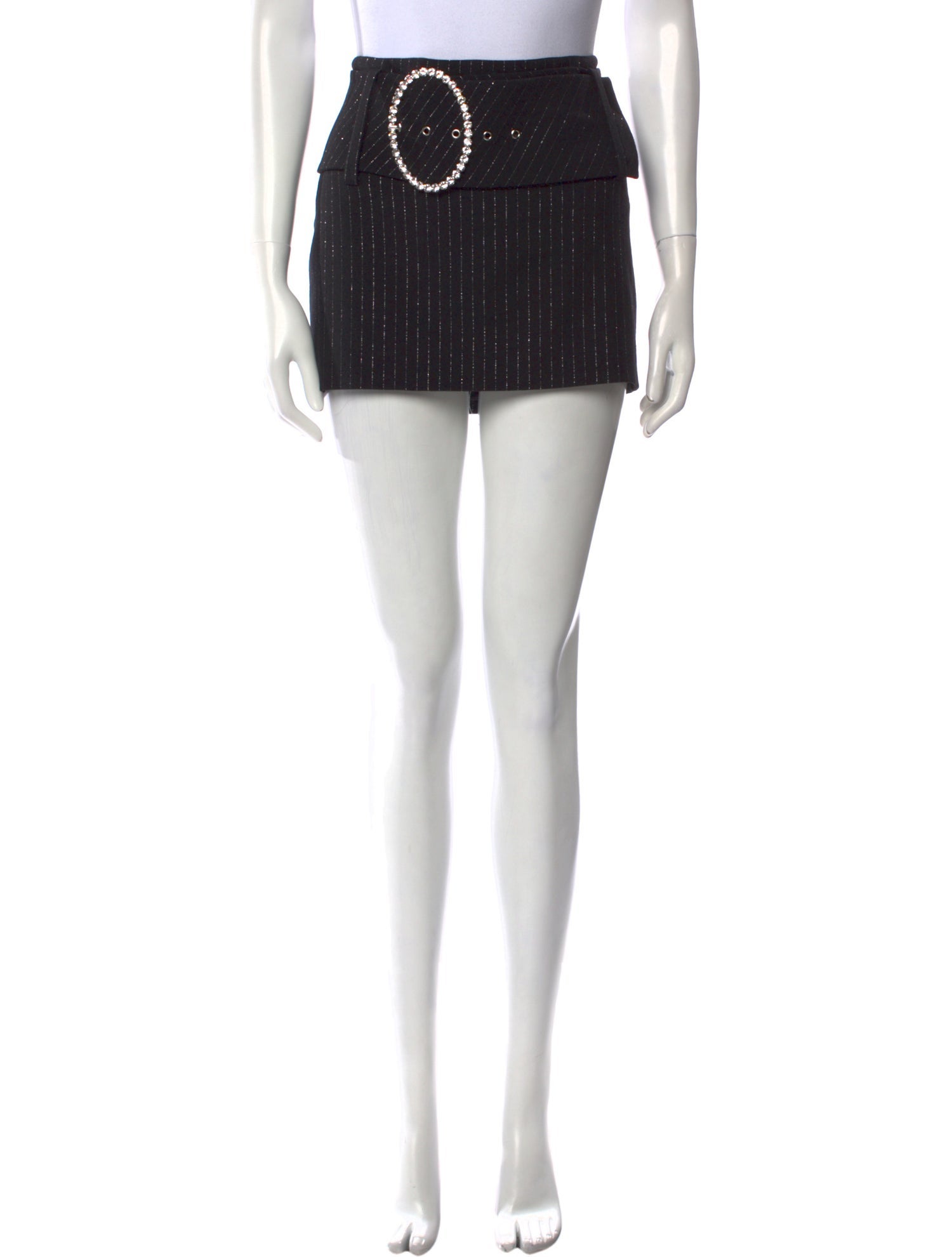 Alessandra Rich Virgin Wool Mini Skirt