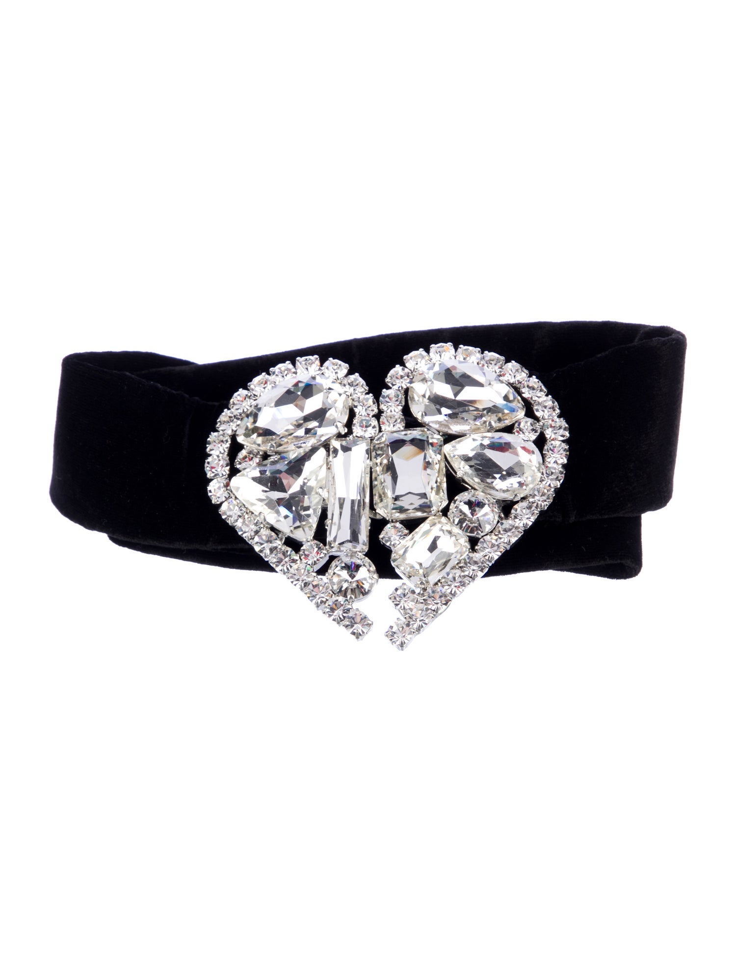 Alessandra Rich Velvet Crystal Embellishments Belt w/ Tags