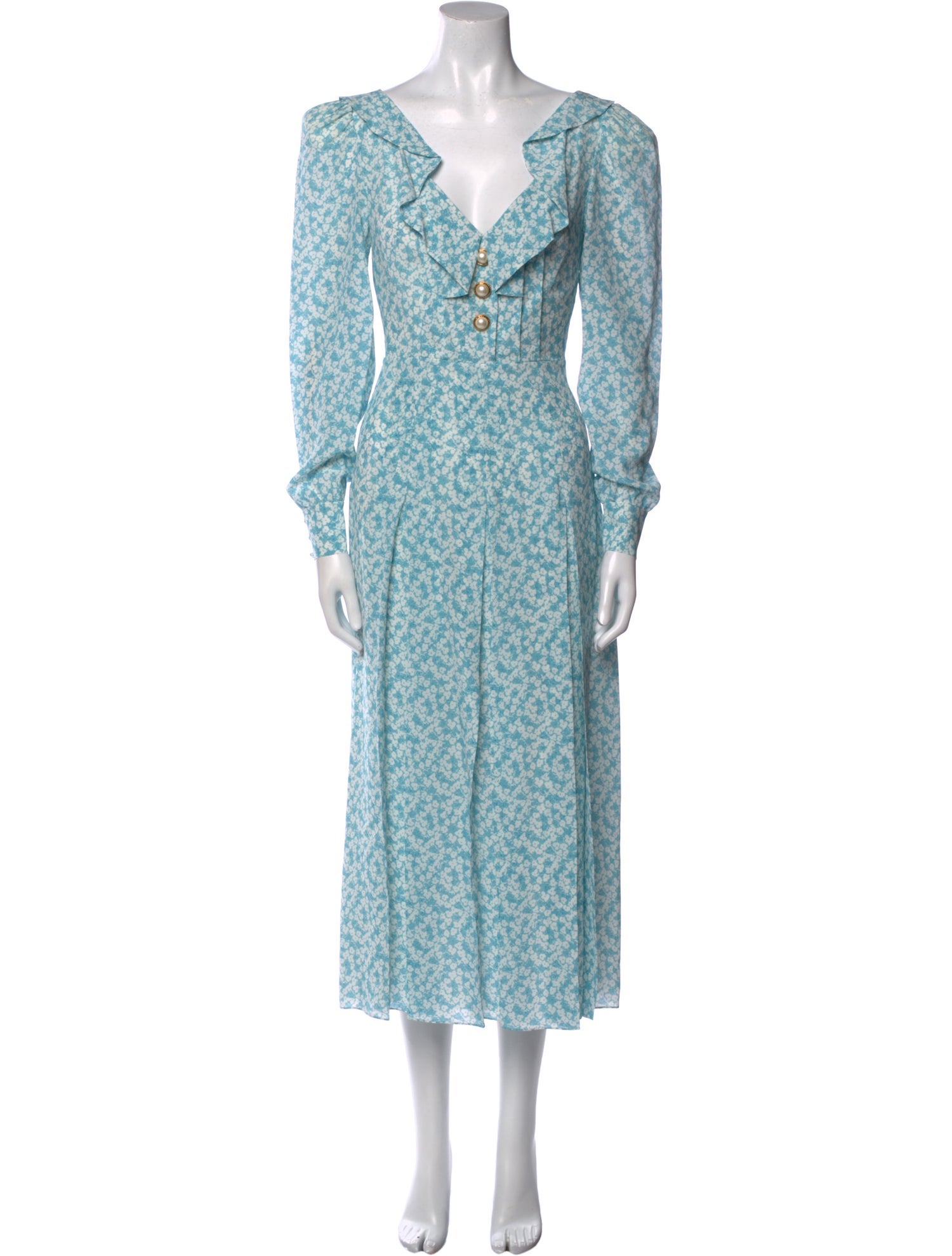 Alessandra Rich Silk Long Dress w/ Tags