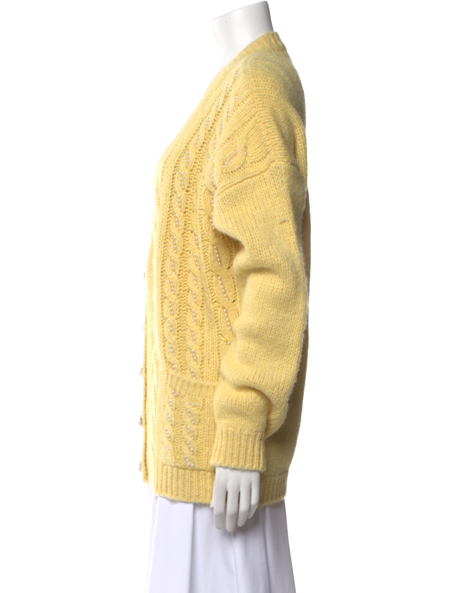 Alessandra Rich Alpaca V-Neck Sweater