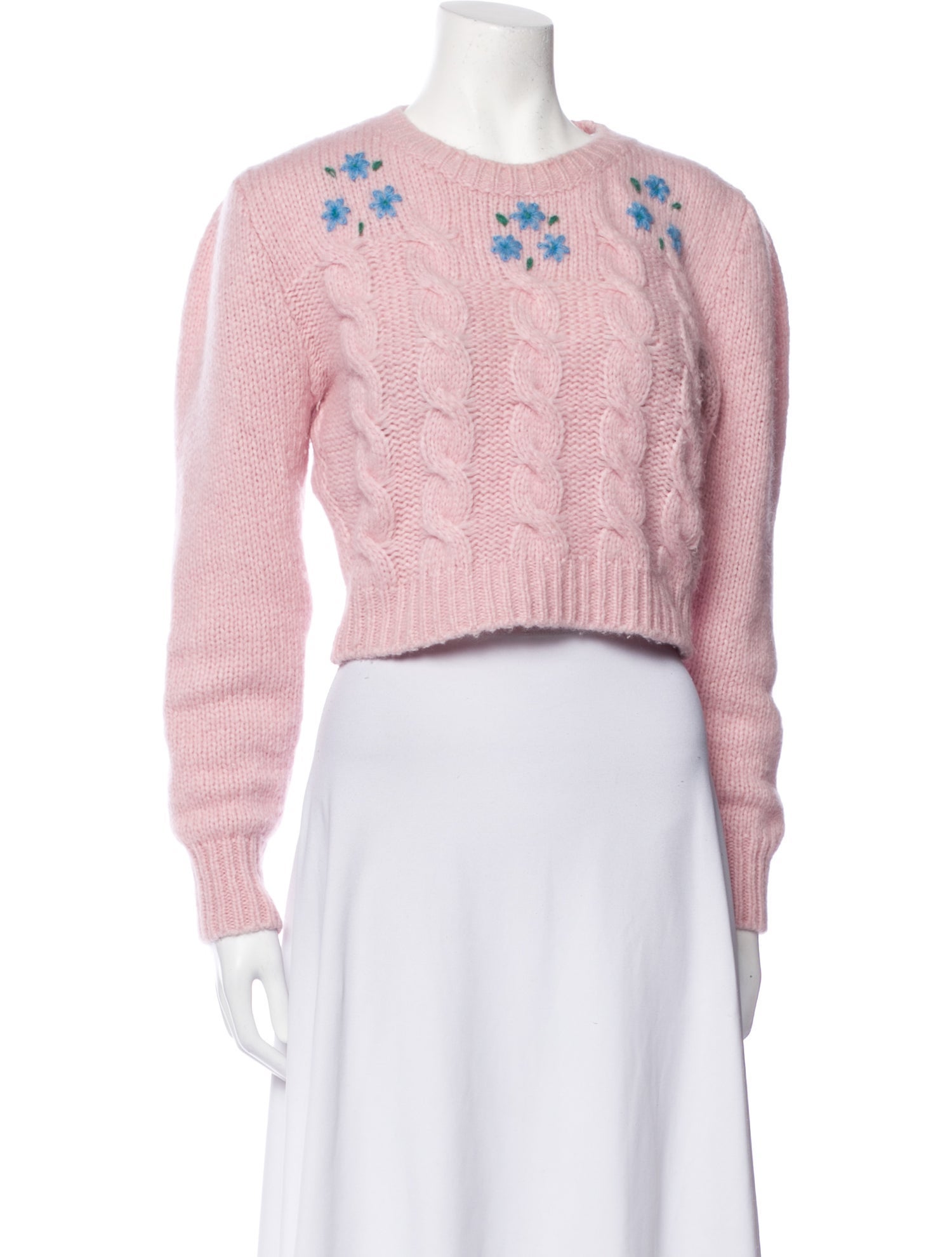 Alessandra Rich Alpaca Crew Neck Sweater